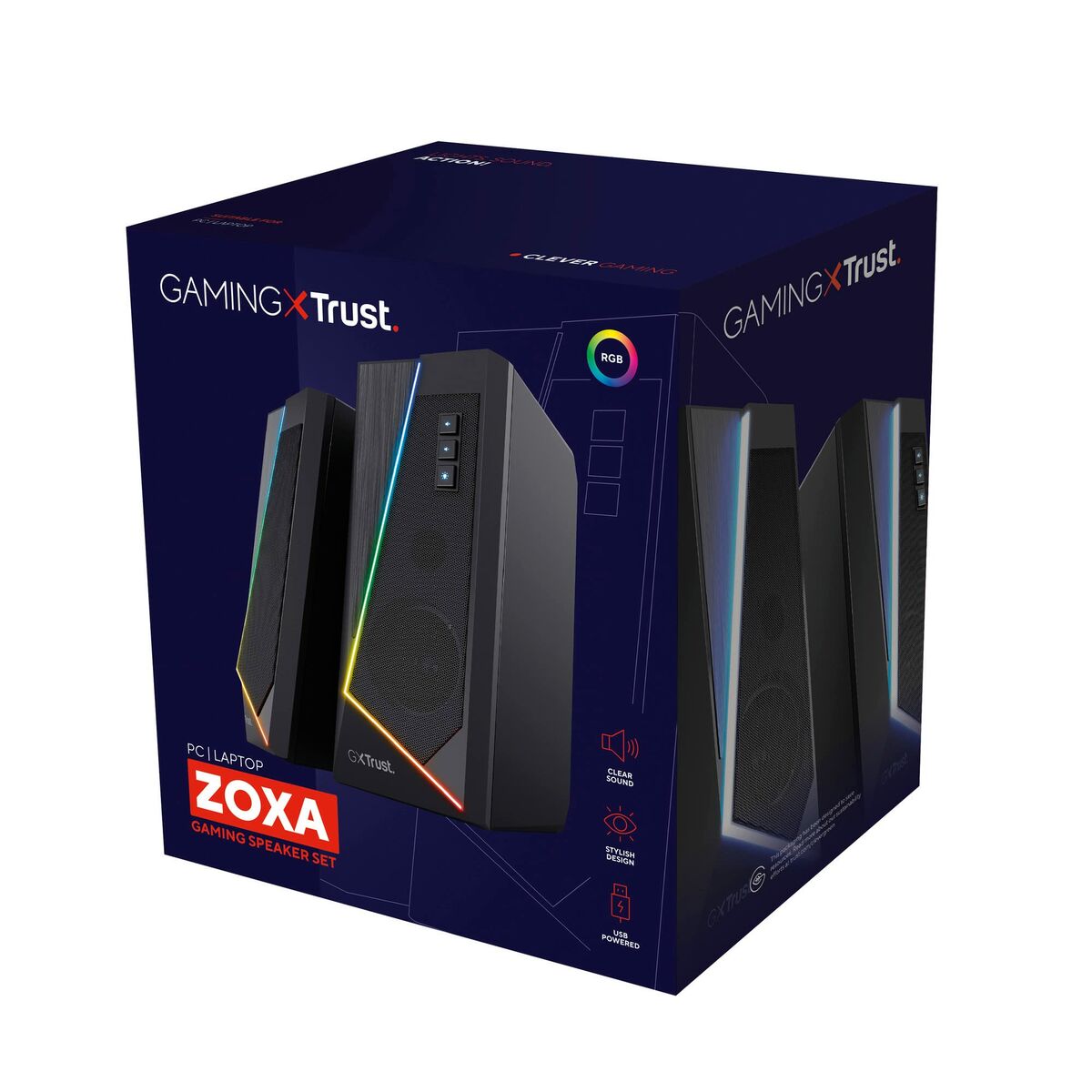 Trust GXT 609 Zoxa Black Gaming-Lautsprecher 12 W