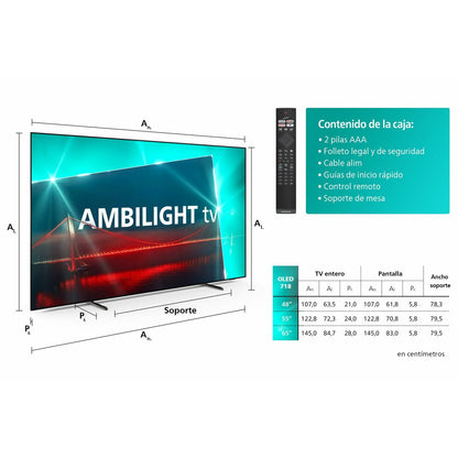 TV intelligente Philips 65OLED718 4K Ultra HD 65" HDR OLED AMD FreeSync