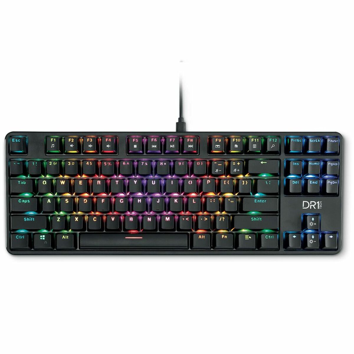 Gaming-Tastatur DR1TECH DR10031 Schwarz RGB QWERTY (Restauriert A)