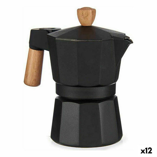 Italienische Kaffeemaschine aus Holz und Aluminium, 150 ml (12 Stück)