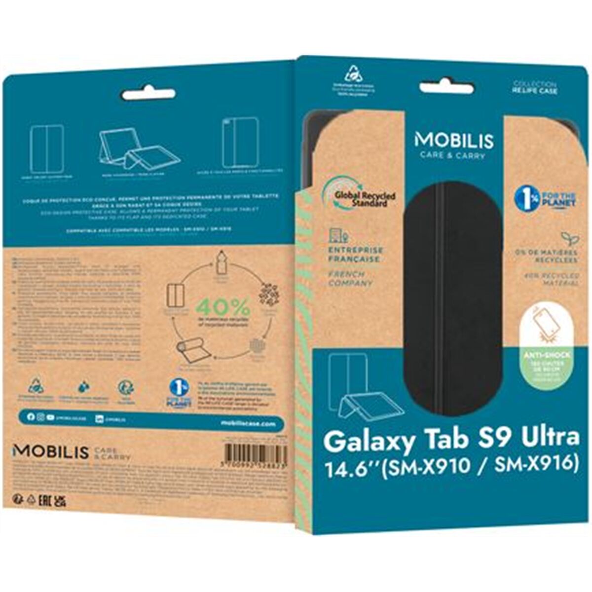Tablet-Hülle Mobilis 068010 14,6" Galaxy Tab S9 Ultra Schwarz