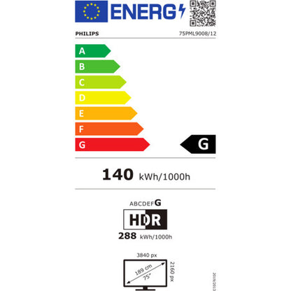 TV intelligente Philips 75PML9008/12 4K Ultra HD 75" LED HDR