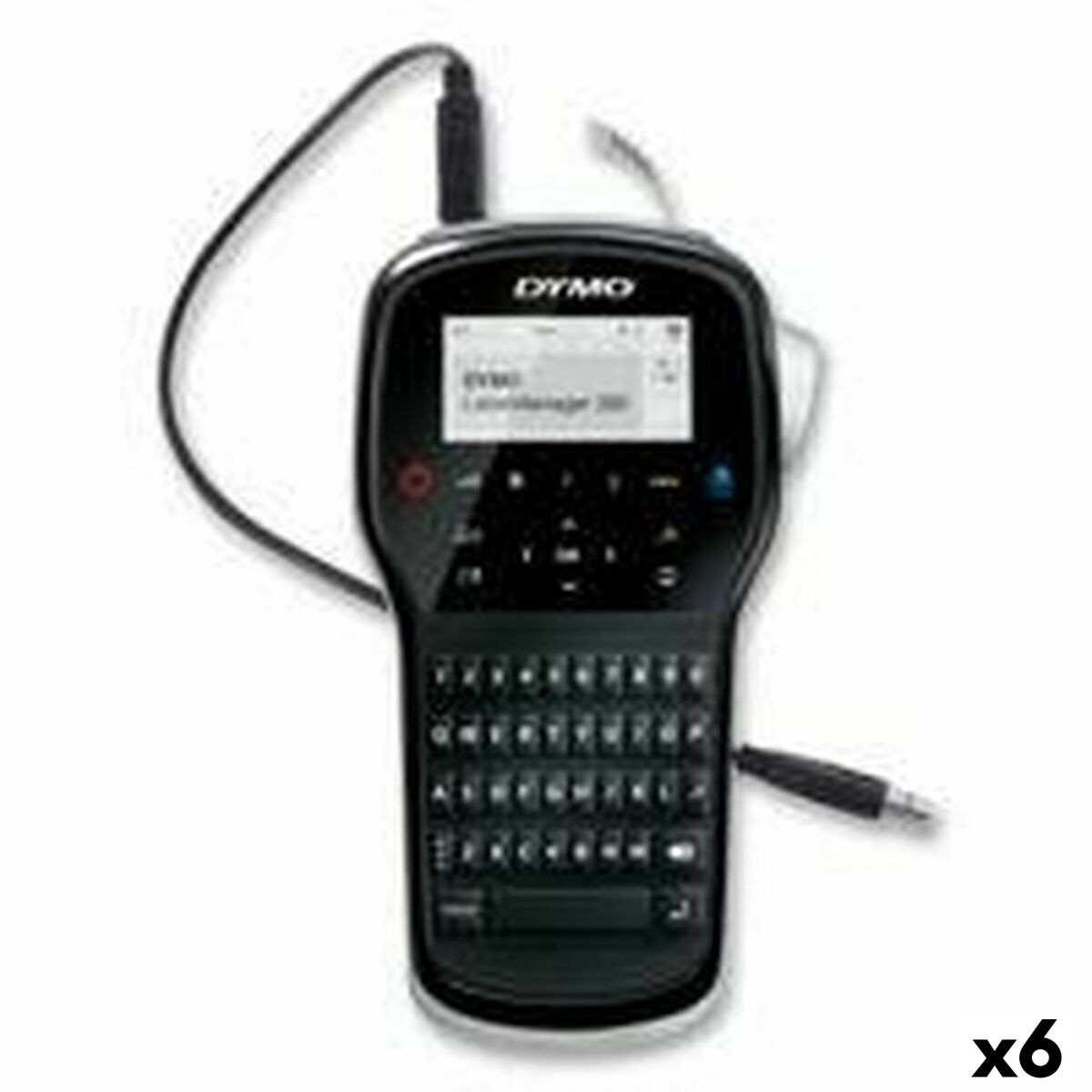 Dymo Labelmanager LM280 1,2 mm QWERTY Elektrischer Etikettendrucker Schwarz (6 Einheiten)