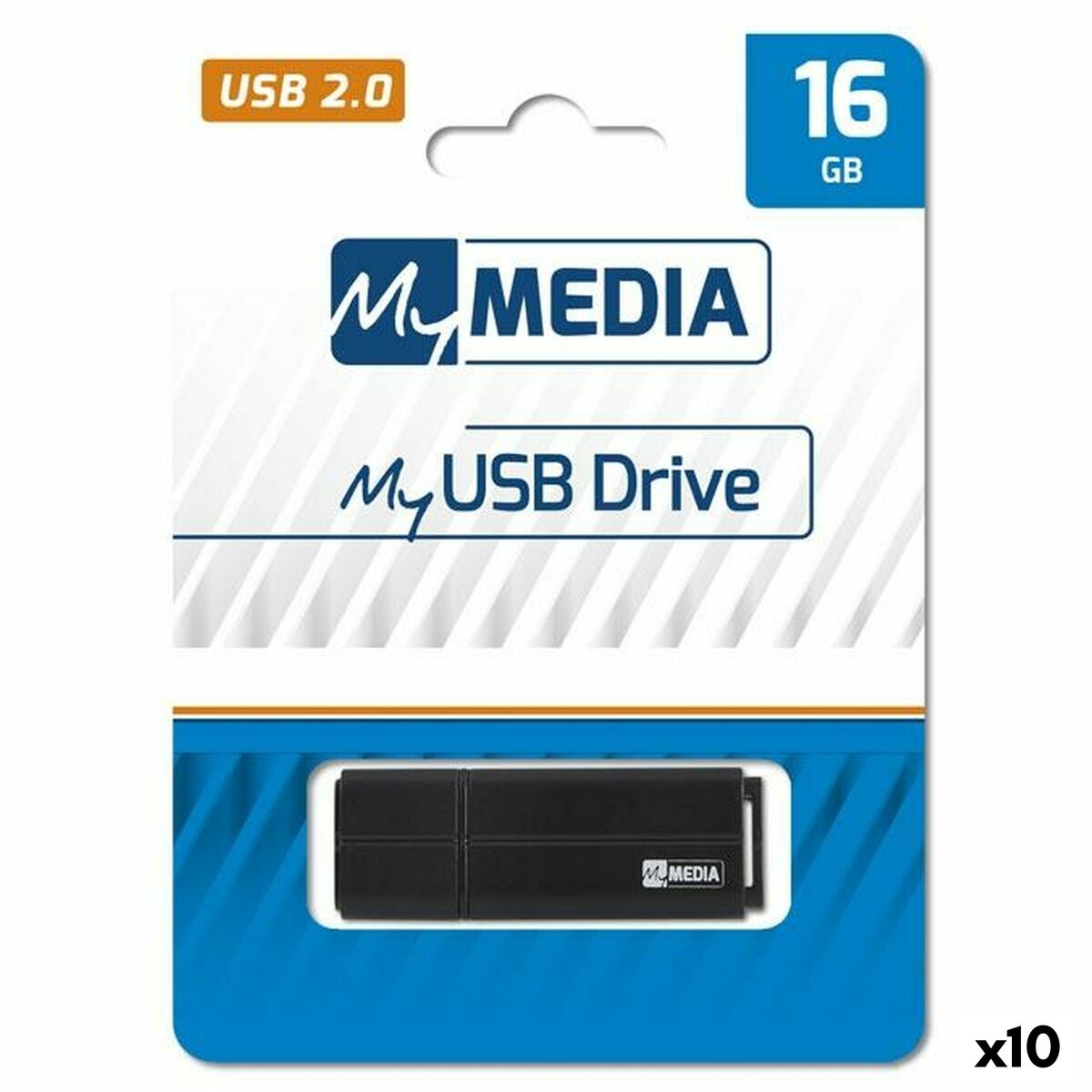 Clé USB MyMedia Noir 16 GB