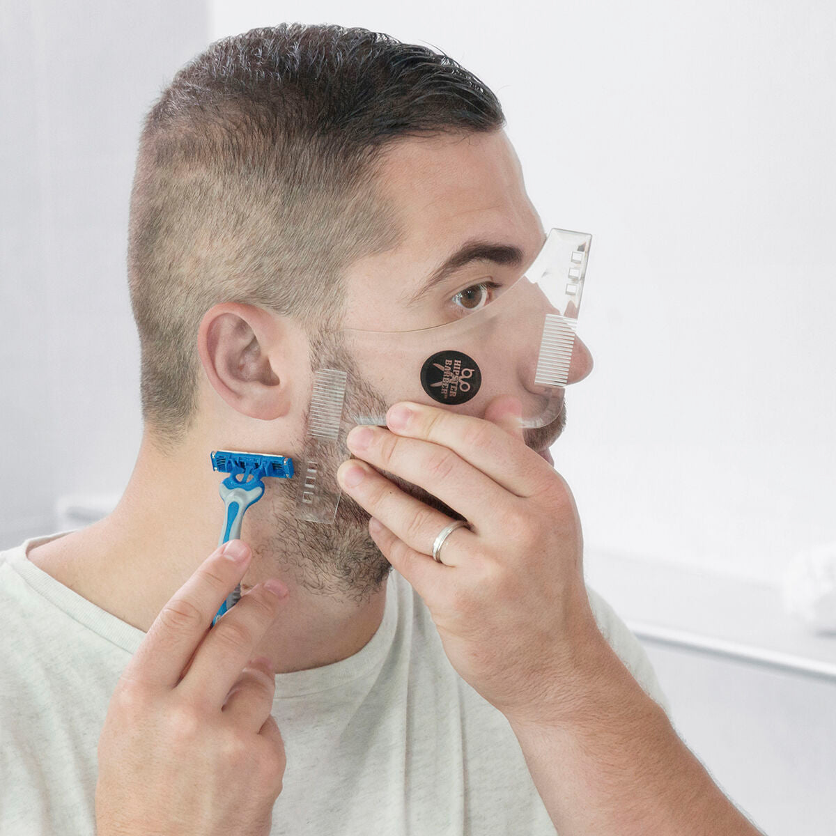 Hipster Barber Beard Template for Shaving InnovaGoods