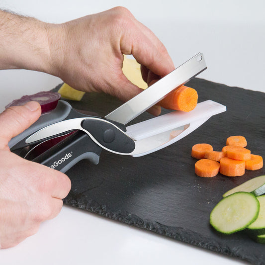 Scherenmesser mit integriertem Mini-Schneidebrett Scissor InnovaGoods 