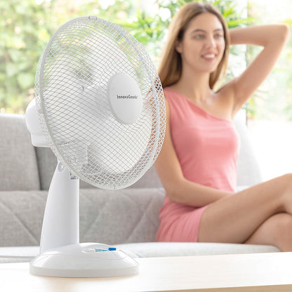 InnovaGoods Weißer Schreibtischventilator 35 W Ø30 cm 