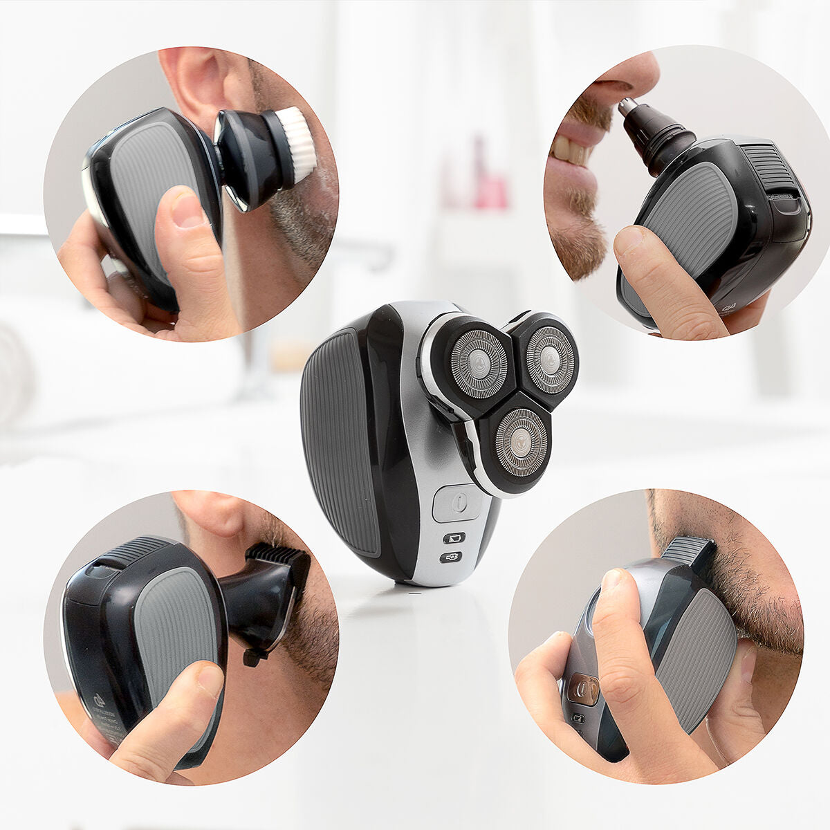 5 in 1 Multifunktions-ergonomischer wiederaufladbarer Rasierer Shavestyler InnovaGoods 