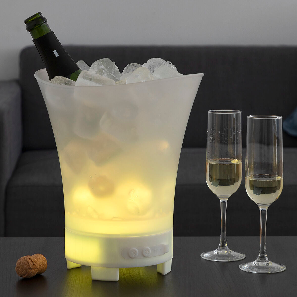 LED-Eiswürfelform mit wiederaufladbarem Lautsprecher Sonice InnovaGoods 