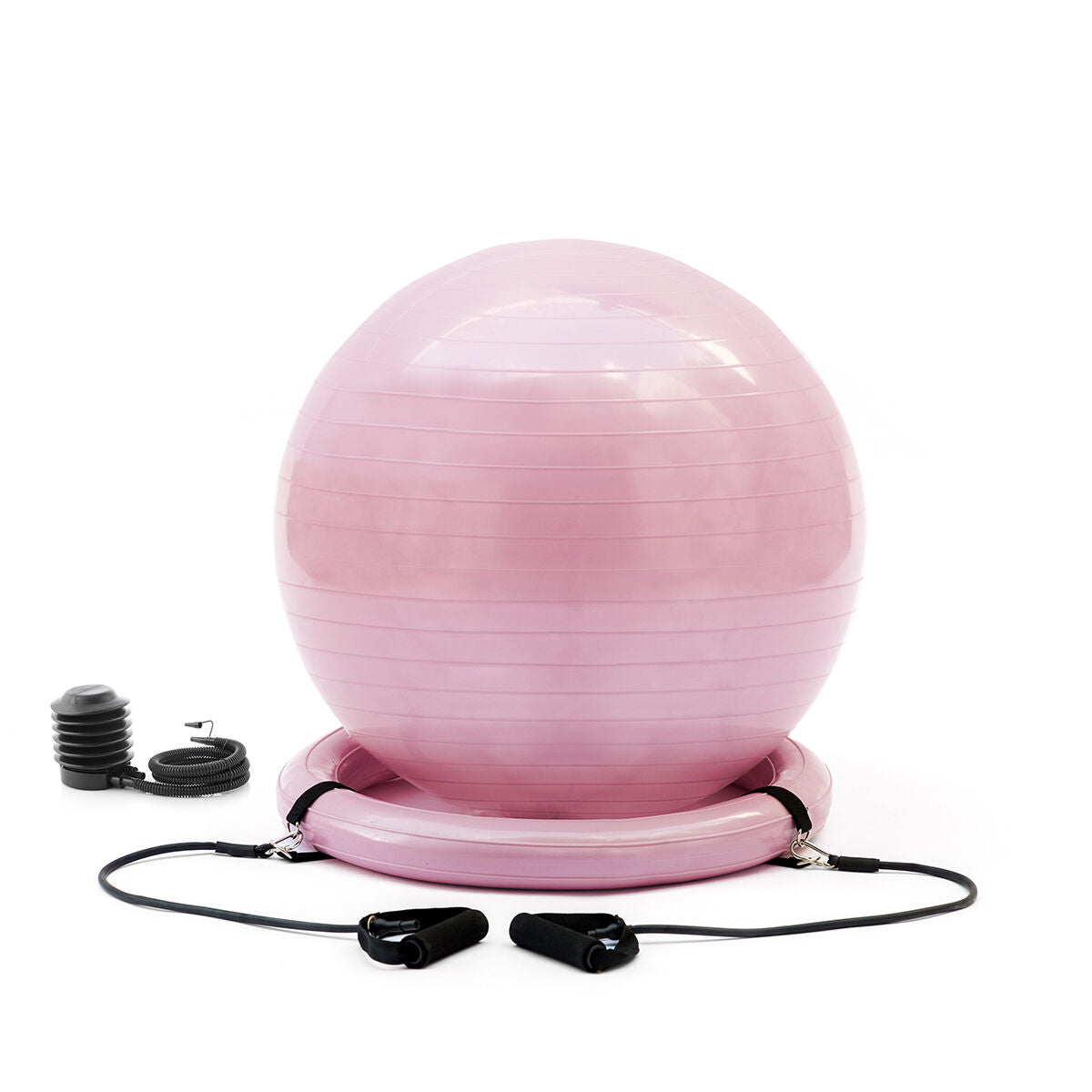 Yoga Ball with Stability Ring and Resistance Bands Ashtanball InnovaGoods