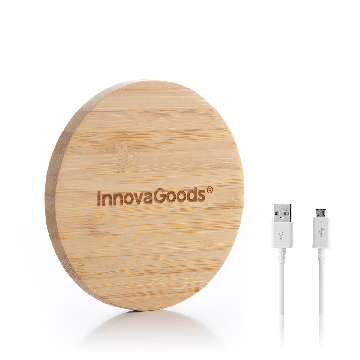 Wirber InnovaGoods Bamboo kabelloses Ladegerät 