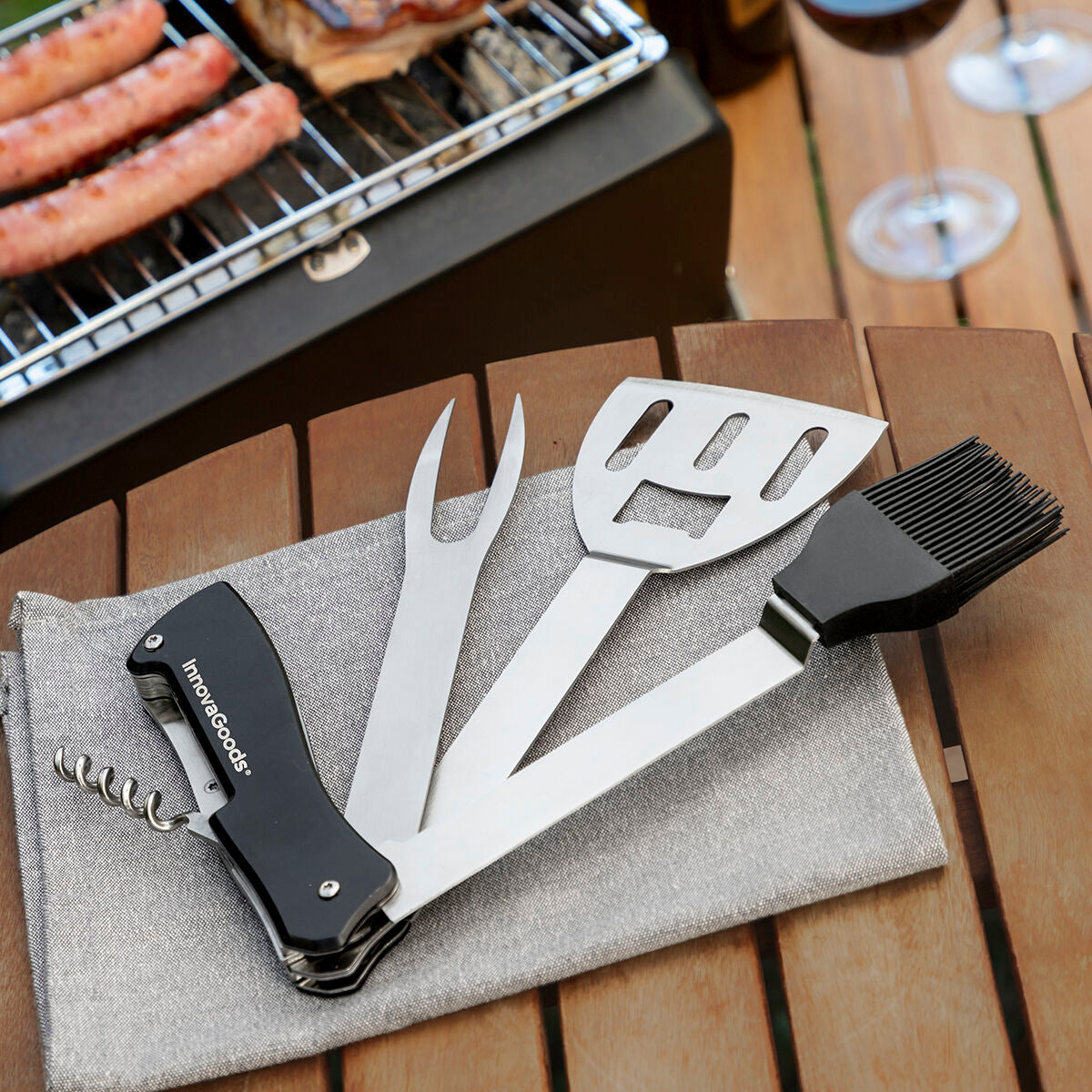 Bbkit InnovaGoods 5-in-1 Grillbesteck-Set 