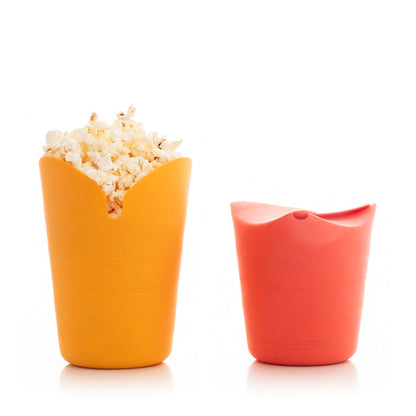 Popbox InnovaGoods faltbare Popcornschalen aus Silikon (2er-Pack) 