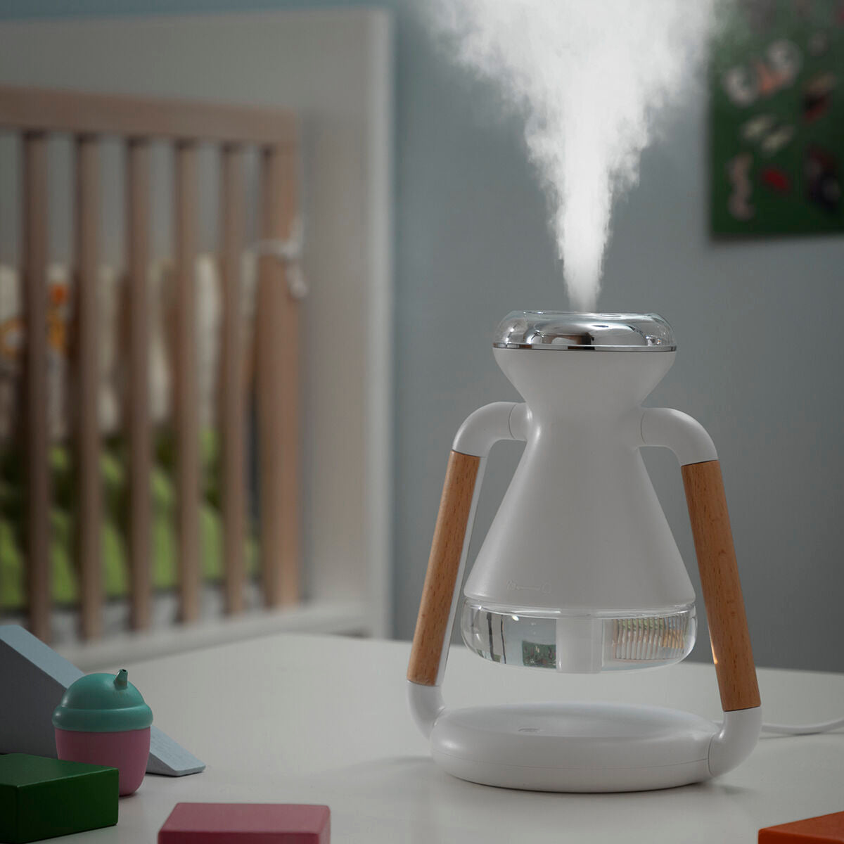 Humidificador Difusor de Aromas y Cargador Inalámbrico 3 en 1 Misvolt InnovaGoods