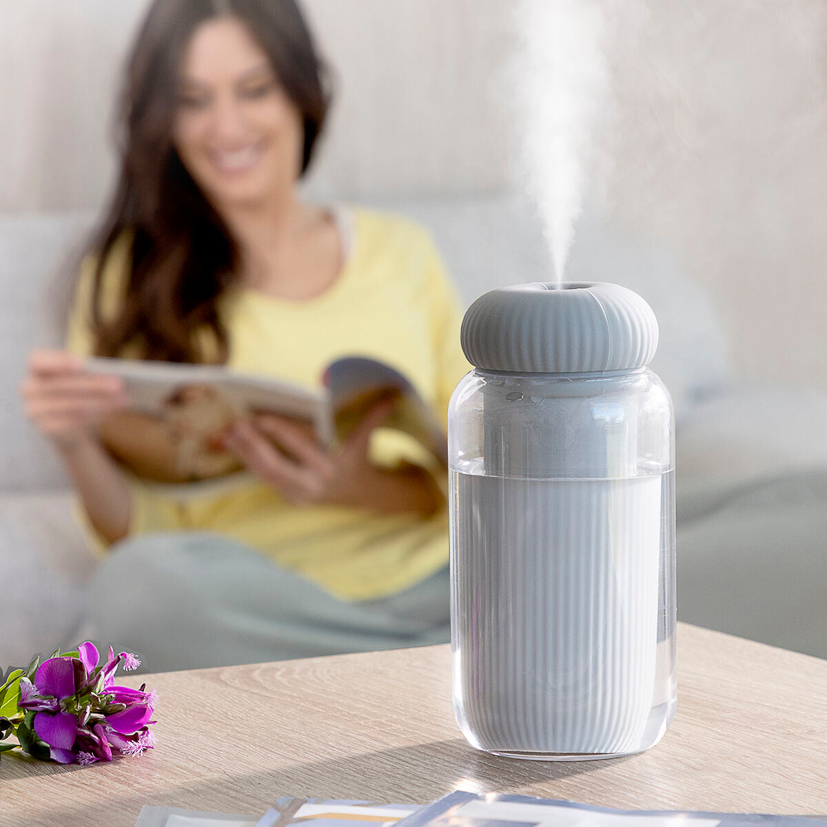 Humidificateur Ultrasonique à Diffuseur d'Arômes avec LED Stearal InnovaGoods