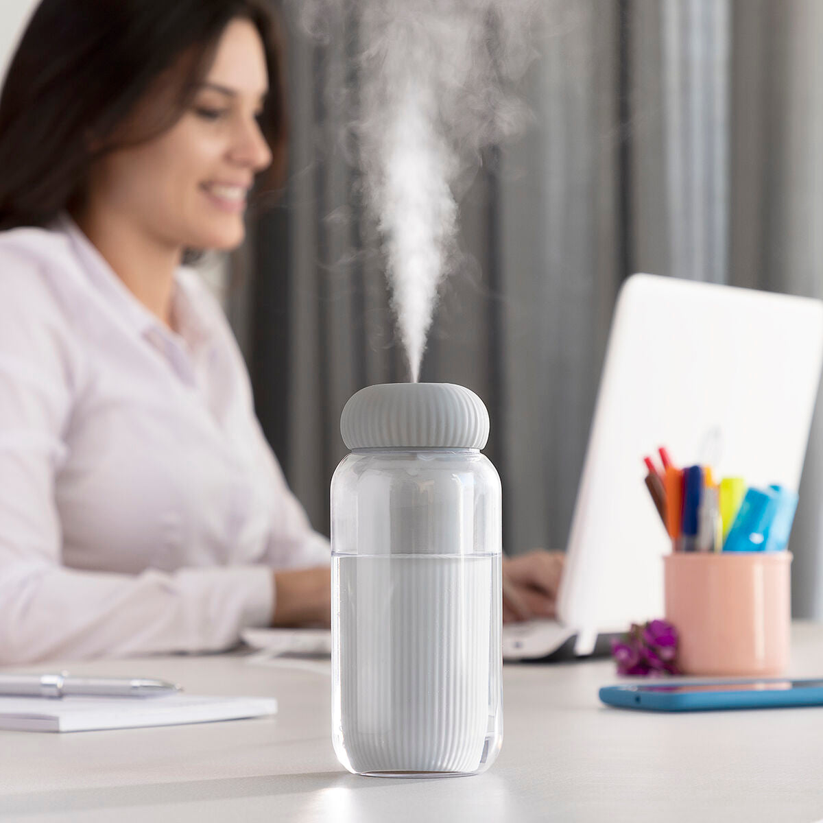 Humidificateur Ultrasonique à Diffuseur d'Arômes avec LED Stearal InnovaGoods