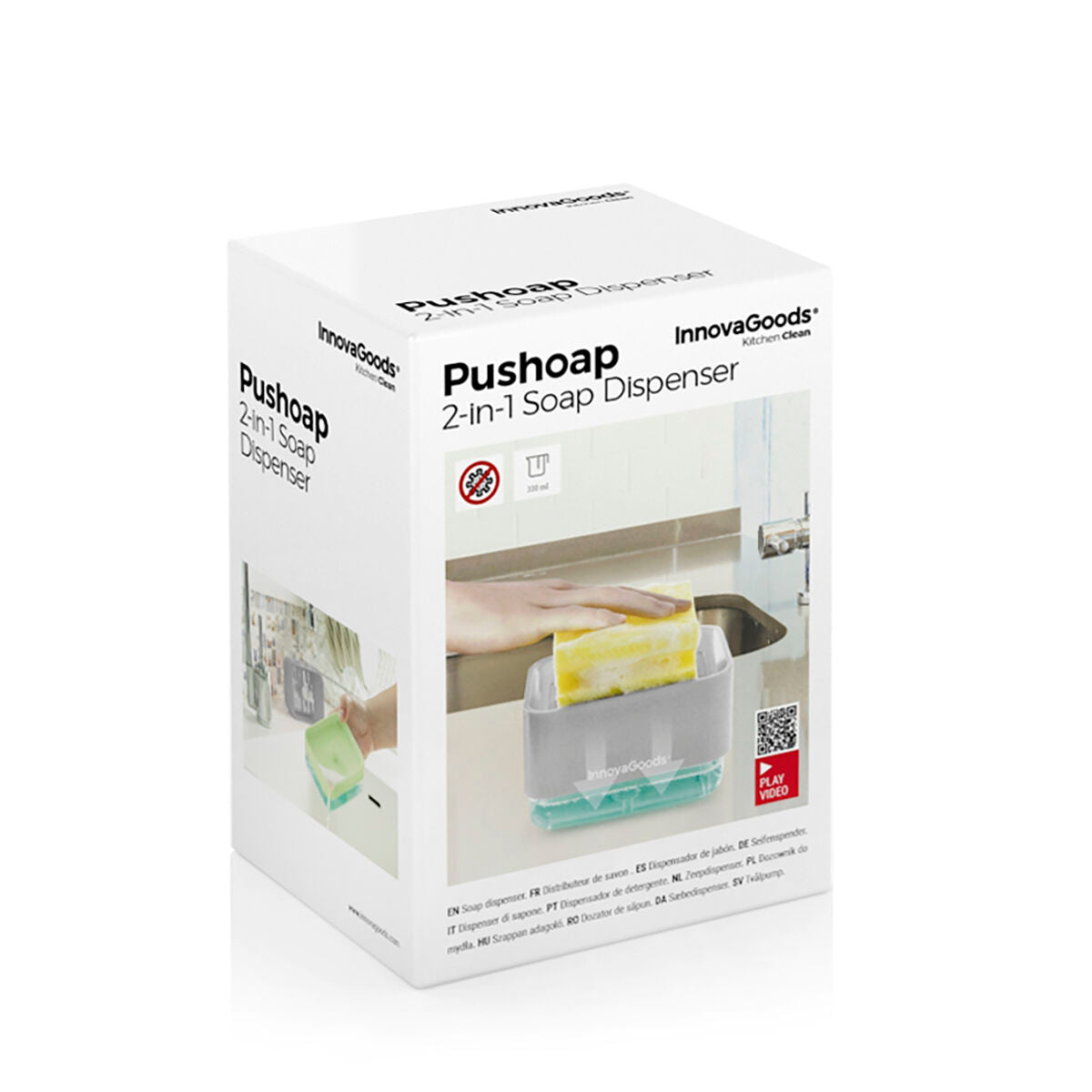 2-in-1-Spülmittelspender Pushoap InnovaGoods 
