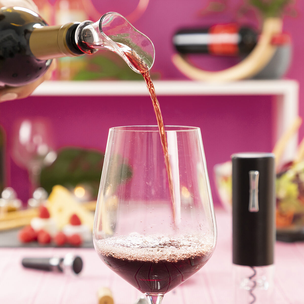 Rechargeable Electric Corkscrew with Accessories for Wine Corklux InnovaGoods