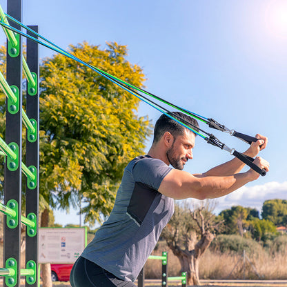 Widerstandsbänder-Set mit Zubehör und Trainingsanleitung Tribainer InnovaGoods (3er-Pack) 