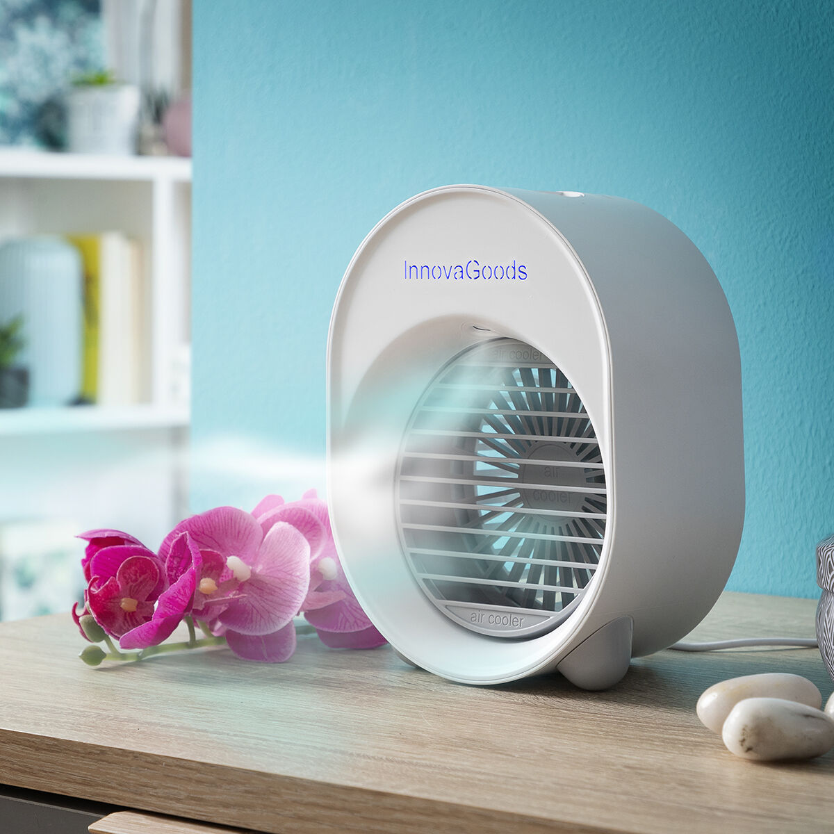 Mini-Klimaanlage, Ultraschall-Luftbefeuchter mit LED Koolizer InnovaGoods 