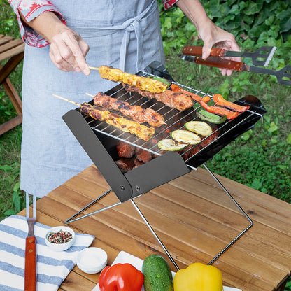 Zusammenklappbarer tragbarer Mini-Grill für Holzkohle Foldecue InnovaGoods 