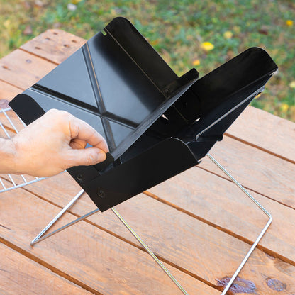 Zusammenklappbarer tragbarer Mini-Grill für Holzkohle Foldecue InnovaGoods 