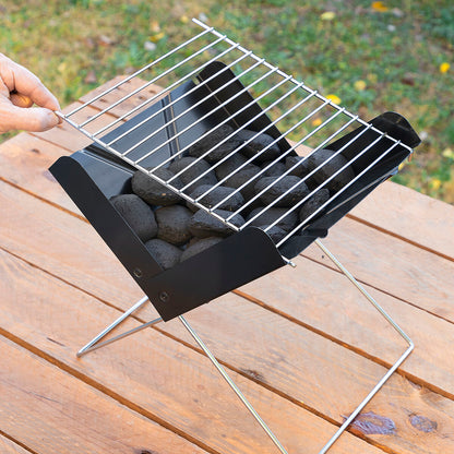 Zusammenklappbarer tragbarer Mini-Grill für Holzkohle Foldecue InnovaGoods 