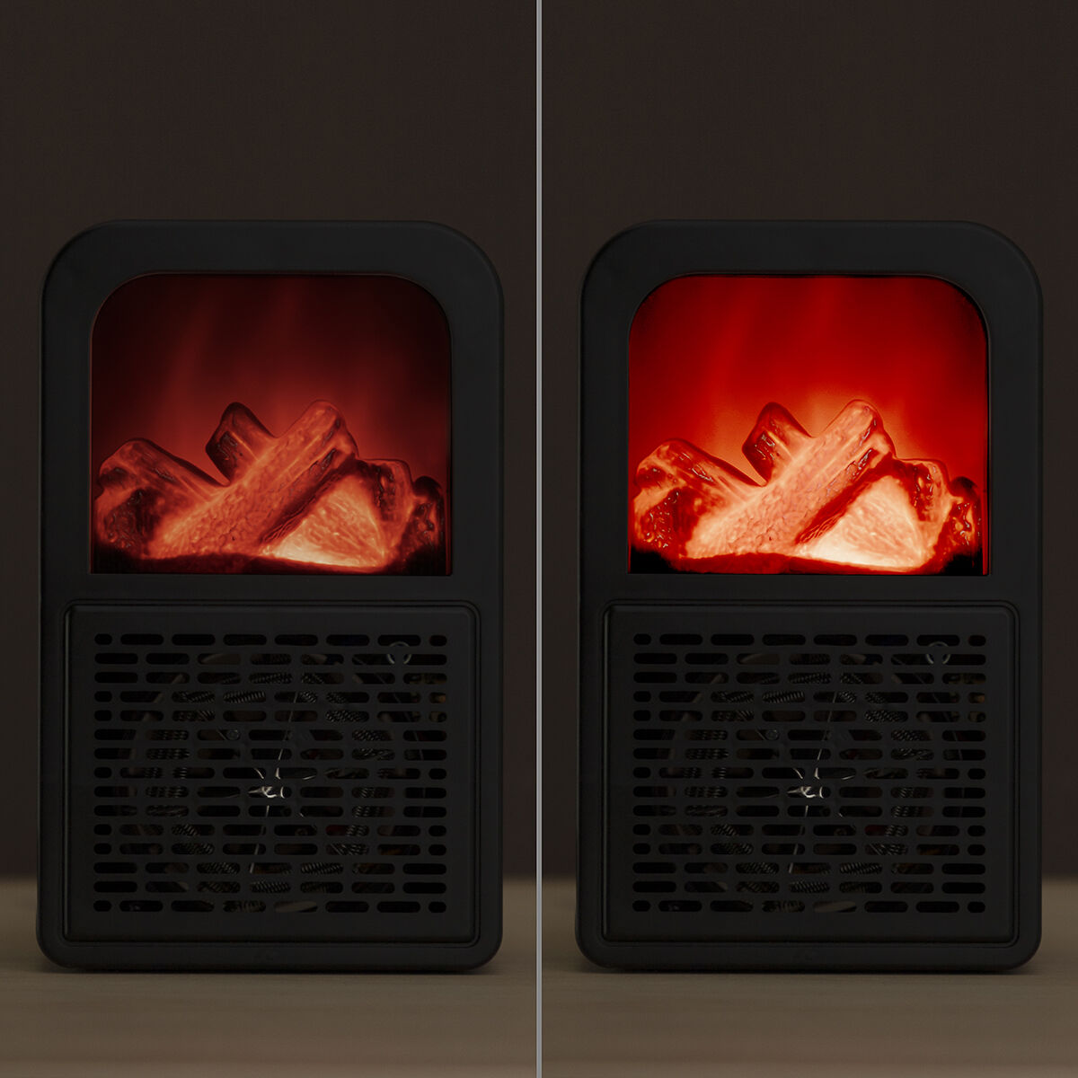 Calefactor de Sobremesa Efecto Llama 3D Flehatt InnovaGoods