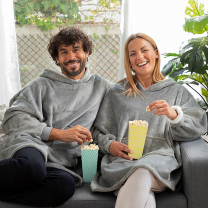 Übergroße Decke mit Sweatshirt-Ärmeln und Fleece Swug InnovaGoods 