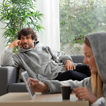 Übergroße Decke mit Sweatshirt-Ärmeln und Fleece Swug InnovaGoods 