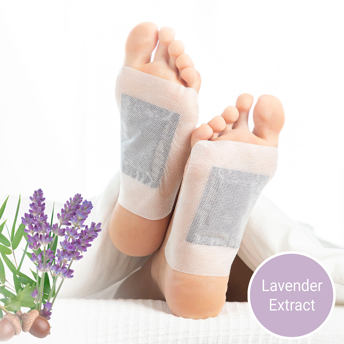 Lavendel InnovaGoods Entgiftende Fußpflaster 10 Einheiten 