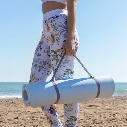 Tapis de Yoga Antidérapant avec Lignes de Position et Guide d’Exercices Asamat InnovaGoods Bleu (Reconditionné A)