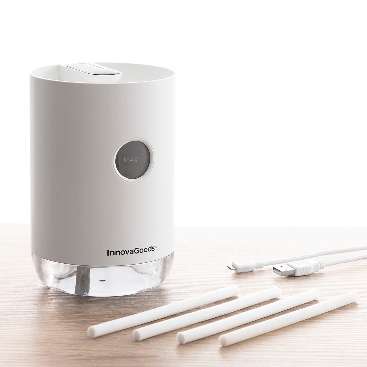 Rechargeable Ultrasonic Humidifier Vaupure InnovaGoods White (Refurbished B)